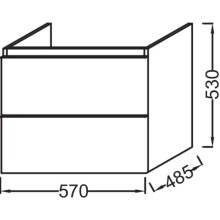 Тумба нежно-розовый матовый 57 см Jacob Delafon Odeon Up EB878-M71
