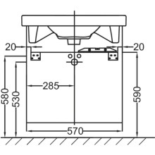 Тумба нежно-розовый матовый 57 см Jacob Delafon Odeon Up EB990-M71