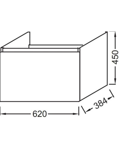 Тумба черное дерево 62 см Jacob Delafon Odeon Up EB886-E15