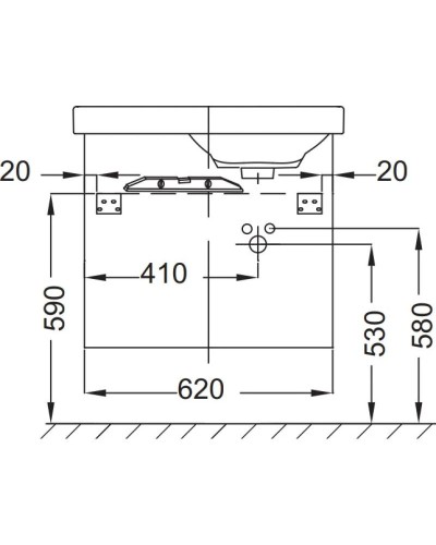 Тумба белый 62 см Jacob Delafon Odeon Up EB991D-N18
