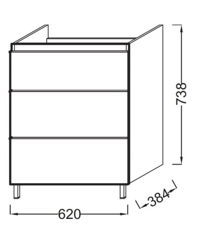Тумба сливовый глянец 62 см Jacob Delafon Odeon Up EB991G-F26