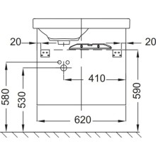 Тумба белый 62 см Jacob Delafon Odeon Up EB991G-N18