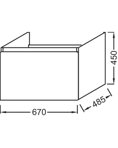 Тумба оливковый глянец 67 см Jacob Delafon Odeon Up EB860-G95