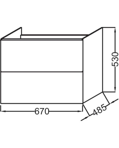 Тумба нежно-розовый матовый 67 см Jacob Delafon Odeon Up EB890-M71