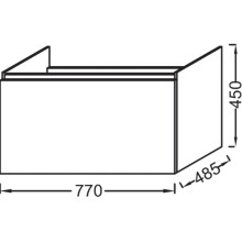 Тумба белый глянец 77 см Jacob Delafon Odeon Up EB894-G1C