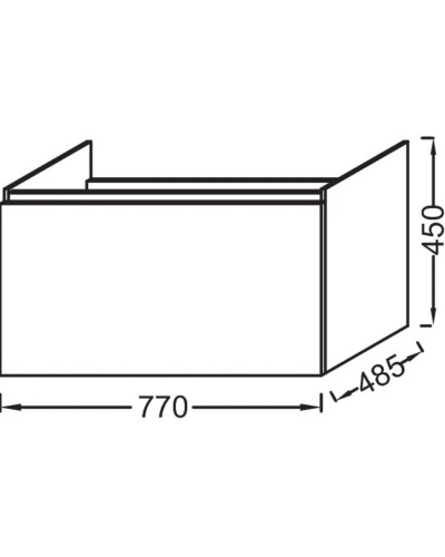 Тумба белый глянец 77 см Jacob Delafon Odeon Up EB894-G1C
