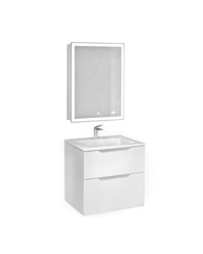 Тумба под раковину Jorno Slide 65 Sli.01.65/P/W подвесная Белая