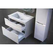 Тумба под раковину Jorno Slide 65 Sli.01.65/P/W подвесная Белая