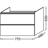 Тумба сливовый глянец 77 см Jacob Delafon Odeon Up EB895-F26