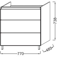 Тумба сливовый глянец 77 см Jacob Delafon Odeon Up EB993-F26
