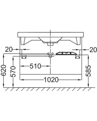 Тумба нежно-розовый матовый 102 см Jacob Delafon Odeon Up EB883-M71