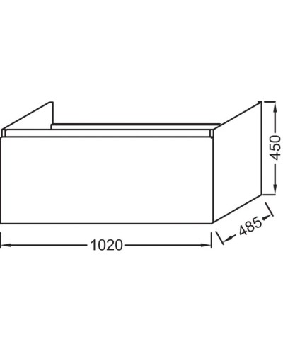 Тумба сливовый глянец 102 см Jacob Delafon Odeon Up EB883-F26