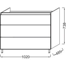 Тумба серый дуб 102 см Jacob Delafon Odeon Up EB994-E71