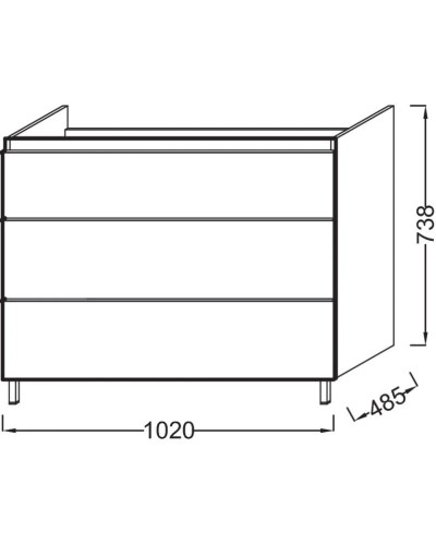 Тумба нежно-розовый матовый 102 см Jacob Delafon Odeon Up EB994-M71
