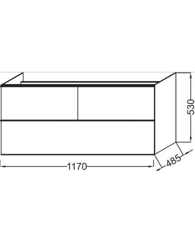 Тумба белый глянец 117 см Jacob Delafon Odeon Up EB892-RUJ5