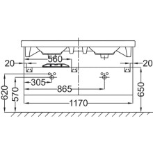 Тумба дуб шампань 117 см Jacob Delafon Odeon Up EB892-E19