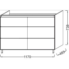 Тумба белый глянец 117 см Jacob Delafon Odeon Up EB995-G1C