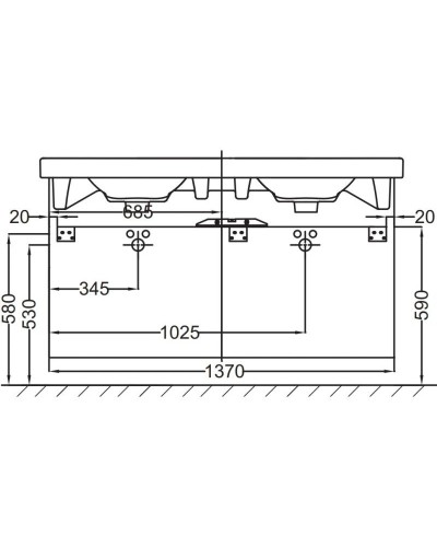 Тумба серый титан глянец 136,6 см Jacob Delafon Odeon Up EB997-N21