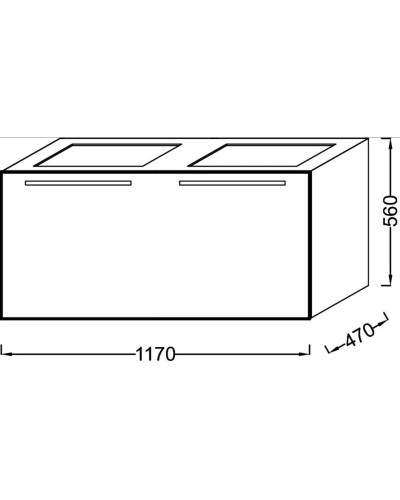 Тумба белый 117 см Jacob Delafon Struktura EB1287-N18
