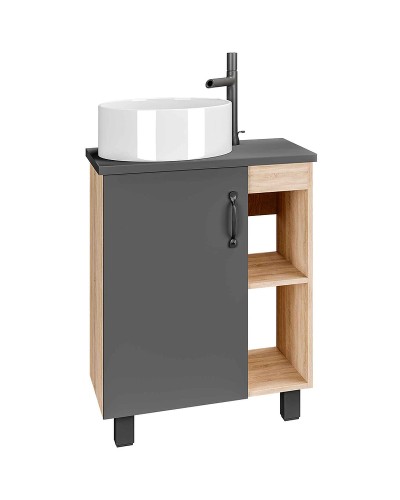 Тумба под раковину Grossman Флай 60 106002 Дуб сонома Серая