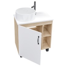 Тумба под раковину Grossman Флай 70 107001 Дуб сонома Белая