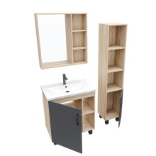 Тумба под раковину Grossman Флай 70 107002 Дуб сонома Серая