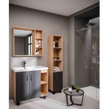 Тумба под раковину Grossman Флай 80 108002 Дуб сонома Серая