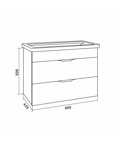Тумба под раковину Grossman Форта 70 107003 подвесная Дуб галифакс