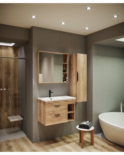 Тумба под раковину Grossman Форта 80 108004 подвесная Дуб галифакс