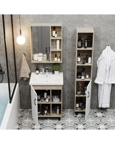 Тумба под раковину Onika Тимбер 60.01 106115 Белый матовый Дуб сонома