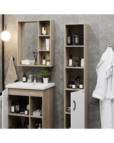 Тумба под раковину Onika Тимбер 60.01 106115 Белый матовый Дуб сонома