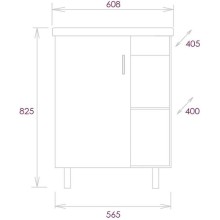 Тумба под раковину Onika Тимбер 60.01 106115 Белый матовый Дуб сонома