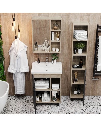 Тумба под раковину Onika Тимбер 60.01 106116 Серый матовый Дуб сонома