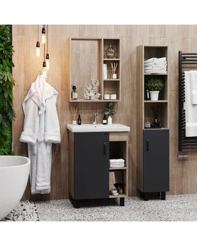 Тумба под раковину Onika Тимбер 60.01 106116 Серый матовый Дуб сонома