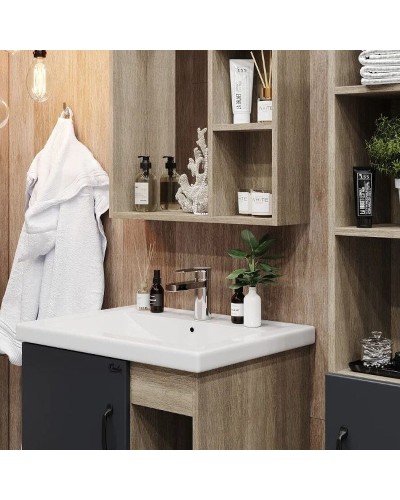 Тумба под раковину Onika Тимбер 60.01 106116 Серый матовый Дуб сонома