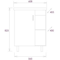 Тумба под раковину Onika Тимбер 60.01 106116 Серый матовый Дуб сонома