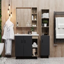 Тумба под раковину Onika Тимбер 80.10 108046 Серый матовый Дуб сонома