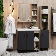 Тумба под раковину Onika Тимбер 80.10 108046 Серый матовый Дуб сонома