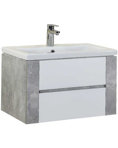 Тумба под раковину Onika Стоун 70.13 107044 подвесная Белая Светлый бетон