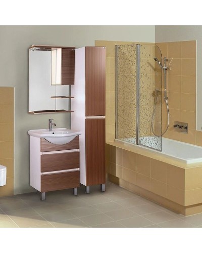 Тумба под раковину Onika Элита 60.13 106122 Штрокс коричневый Белый