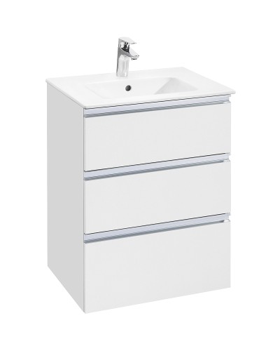 Тумба под раковину Roca The Gap 60 857552806 подвесная Белая глянцевая