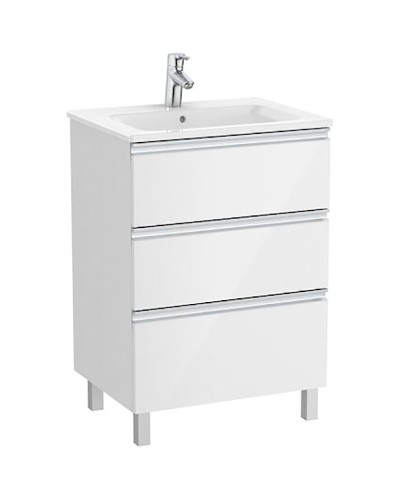 Тумба под раковину Roca The Gap 60 857552806 подвесная Белая глянцевая