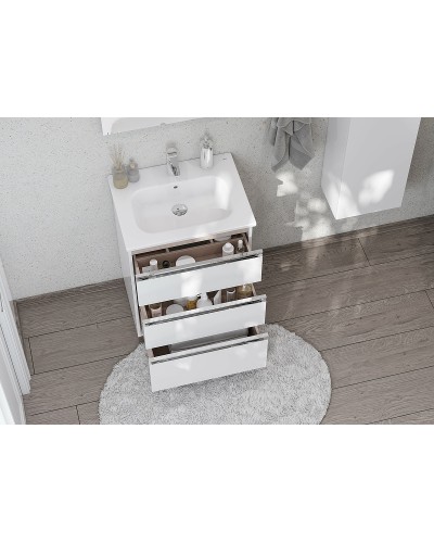 Тумба под раковину Roca The Gap 60 857552806 подвесная Белая глянцевая