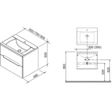 Тумба 70 см каппучино/белый глянец Ravak SD Classic II X000000909