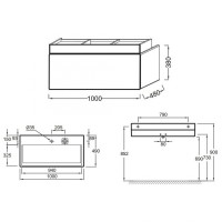 Тумба под раковину Jacob Delafon Terrace 100 EB1187-N23 подвесная Ледяной коричневый