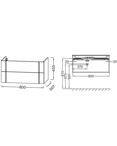 Тумба белый 80 см Jacob Delafon Nouvelle Vague EB3030-N18