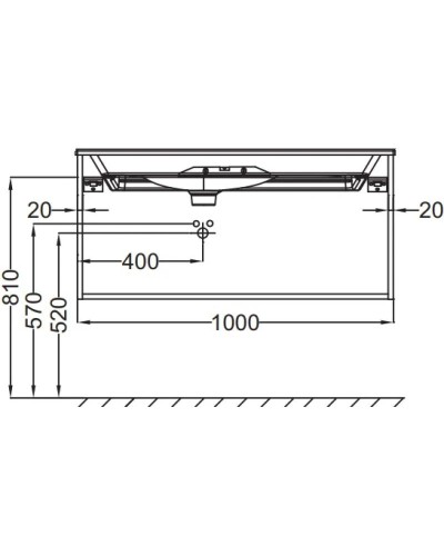 Тумба ореховое дерево 100 см Jacob Delafon Nouvelle Vague EB3032-E16