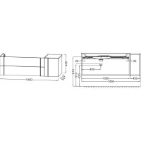 Тумба коричневая кожа 145 см Jacob Delafon Nouvelle Vague EB3037-NR2