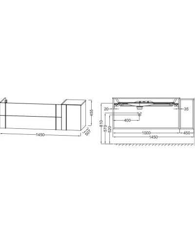 Тумба коричневая кожа 145 см Jacob Delafon Nouvelle Vague EB3037-NR2