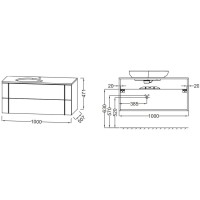 Тумба коричневая кожа 100 см Jacob Delafon Nouvelle Vague EB3040-NR2